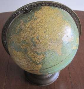 Antique Crams Ideal Terrestrial World Globe  