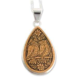 Mate gourd necklace, Owl Family