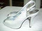 New Silver High Heel Sandals by Pierre Dumas Retail Price $58.00 Sizes 