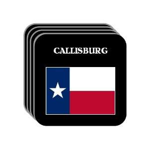 US State Flag   CALLISBURG, Texas (TX) Set of 4 Mini Mousepad Coasters