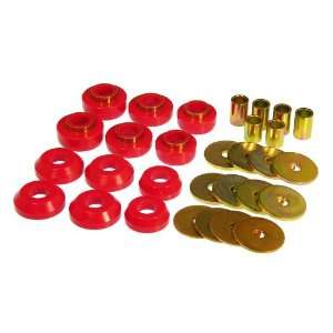  Prothane 7 127 Red Body Mount Kit with Hardware 