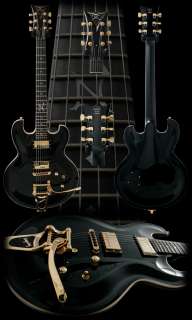   st bg electric guitar black with bigsby 2011 namm show demo model