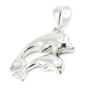  Pendant silver Tendres Dauphins silvery. Jewelry
