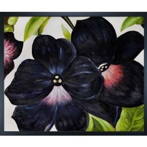   Art OKeeffe, Black and Purple Petunias   25.5W 