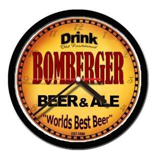  BOMBERGER beer and ale cerveza wall clock 