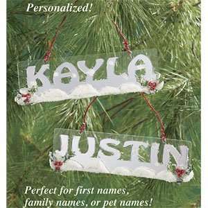  Personalized Snowy Name Ornament