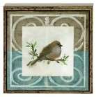 Bird Painting Square Metal Frame 8 Wall