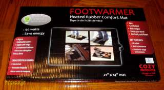 COZY FOOTWARMER ELECTRIC OFFICE SPACE HEATER FOOT WARMER RUBBER MAT 