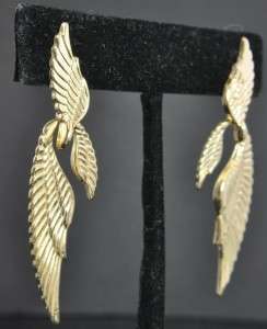   Michael Anthony 14K Yellow Gold Bird Wings Drop Link Dangle Earrings