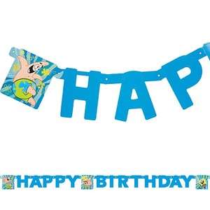 Spongebob Birthday Party Supplies 8ft Happy Birthday Banner 