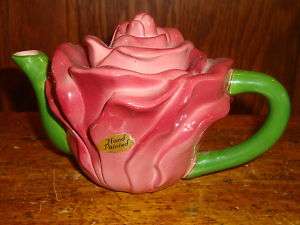 Papel Freelance Handpainted Rose Teapot Tea Pot  