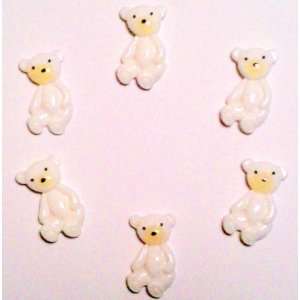  (6) White Teddy Bears Toys & Games