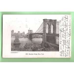  Postcard Brooklyn Bridge New York City 1906 Everything 