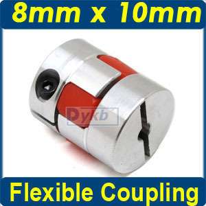 8mm X 10mm CNC Flexible Plum Coupling Jaw Shaft Coupler  
