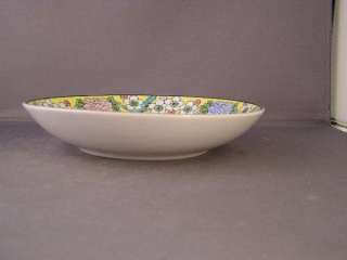 JAPAN H.P. ENAMEL BOWL CHERRY BLOSSOMS AND EXOTIC BIRDS  