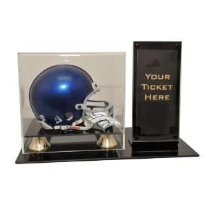  Denver Broncos Mini Helmet and Ticket Display 