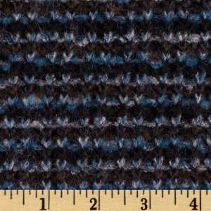  66 Wide Wool Blend Boucle Knit Blue/Grey Fabric By The 