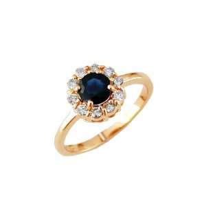   & Diamond Ring in 14k Yellow Gold (TCW 1.10), Size 7.5 Jewelry