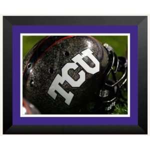  Replay Photos 118165 SF B W TCUP1 9 x 12 New TCU Helmet 