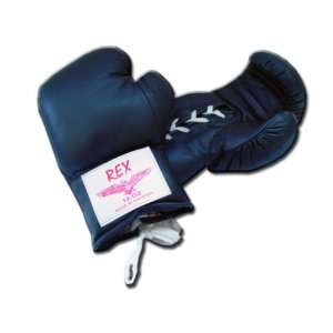   Black Leather Pro Pair of Training Boxing Gloves