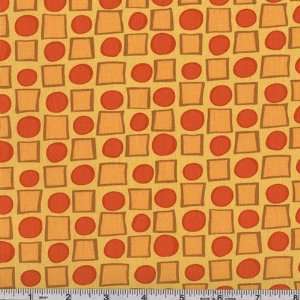   Wide Oh Boy Squares Orange Fabric By The Yard Arts, Crafts & Sewing