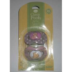   Years Disney Classic Pooh   2 Pack Pacfiers  3+months BPA Free Baby