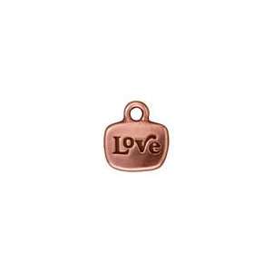  TierraCast Antique Copper (plated) Love Charm w/ Glue In 
