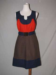 New Milly Imara Color Blocked Combo Dress 12  