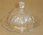 EAPG CRYSTAL WITH GOLD MICHIGAN TOY BUTTER DISH US GLASS 1902