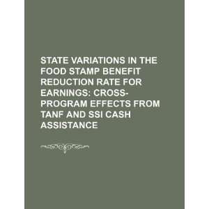   for earnings cross program effects from TANF and SSI cash assistance