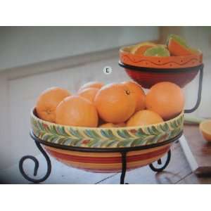 Southern Living At Home Gail Pittman Hand Painted Serving Set and Hand 