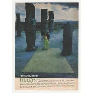  1960 Magee Mystic Jades Carpet Stone Statues Print Ad 