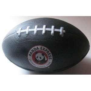 Panda Express Rubber Soft Football Shaped Small Ball 6 Inch   Black 