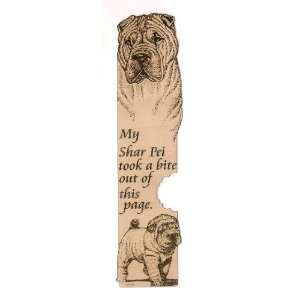    Chinese Sharpai Laser Engraved Dog Bookmark