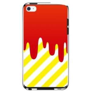  Second Skin iPod touch 4G Print Cover Clear (DRIP Red 