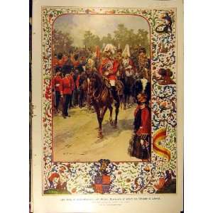  1911 King George V Field Marshall Haenen Colonel Print 