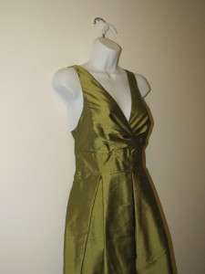 NWT $239 Talbots 16P Green Dupioni Silk Cocktail Dress Size PXL Petite 