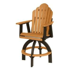  Cozi Back Swivel Bar Chair   Cedar on Chocolate Brown 