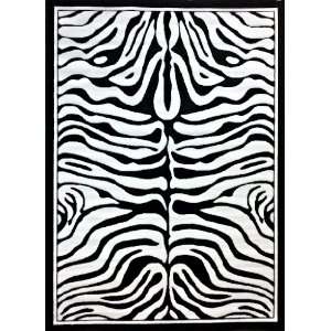  Zebra Design Area Rug 8 Ft. X 10 Ft. 6 In. Black & White 