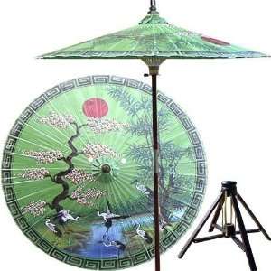  7 ft. Tall Asian Spring Umbrella (Meadow Green)  NO_STAND 