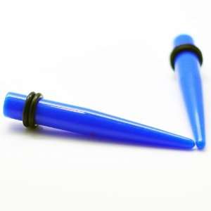 Blue Neon Ear Taper & Stretcher Gauge Ear Plugs ~ 2G ~ 6.5mm ~ Sold as 