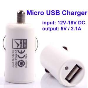   USB Micro Auto Rapid Car Charger Adapter for iPhone/iPod/iPad (white