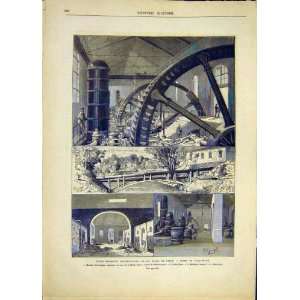  Hydraulics Paris Saint Maur Machine Marne Print 1881