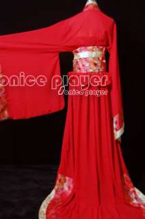 China han Dynasty Kimono wedding red Prom dress Cosplay  