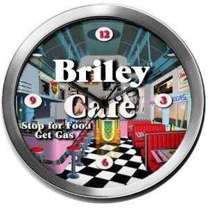  BRILEY 14 Inch Cafe Metal Clock Quartz Movement Kitchen 