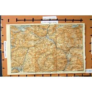  1926 MAP STERZING MERAN BRIXEN MOUNTAINS EUROPE SCHENNA 