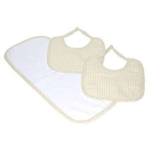  Tadpoles Layette 3 pc Gingham Natural, 1 ea Baby