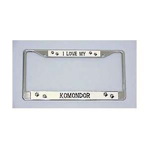  Komondor License Plate Frame