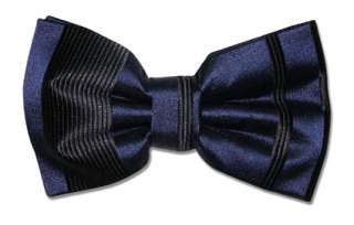 Mens BowTie Navy Blue WOVEN Bow Tie for Tux or Suit  