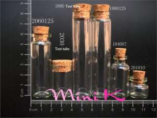 10 1000p Glass Bottle Vial Cork 13ml Test tube 1880  